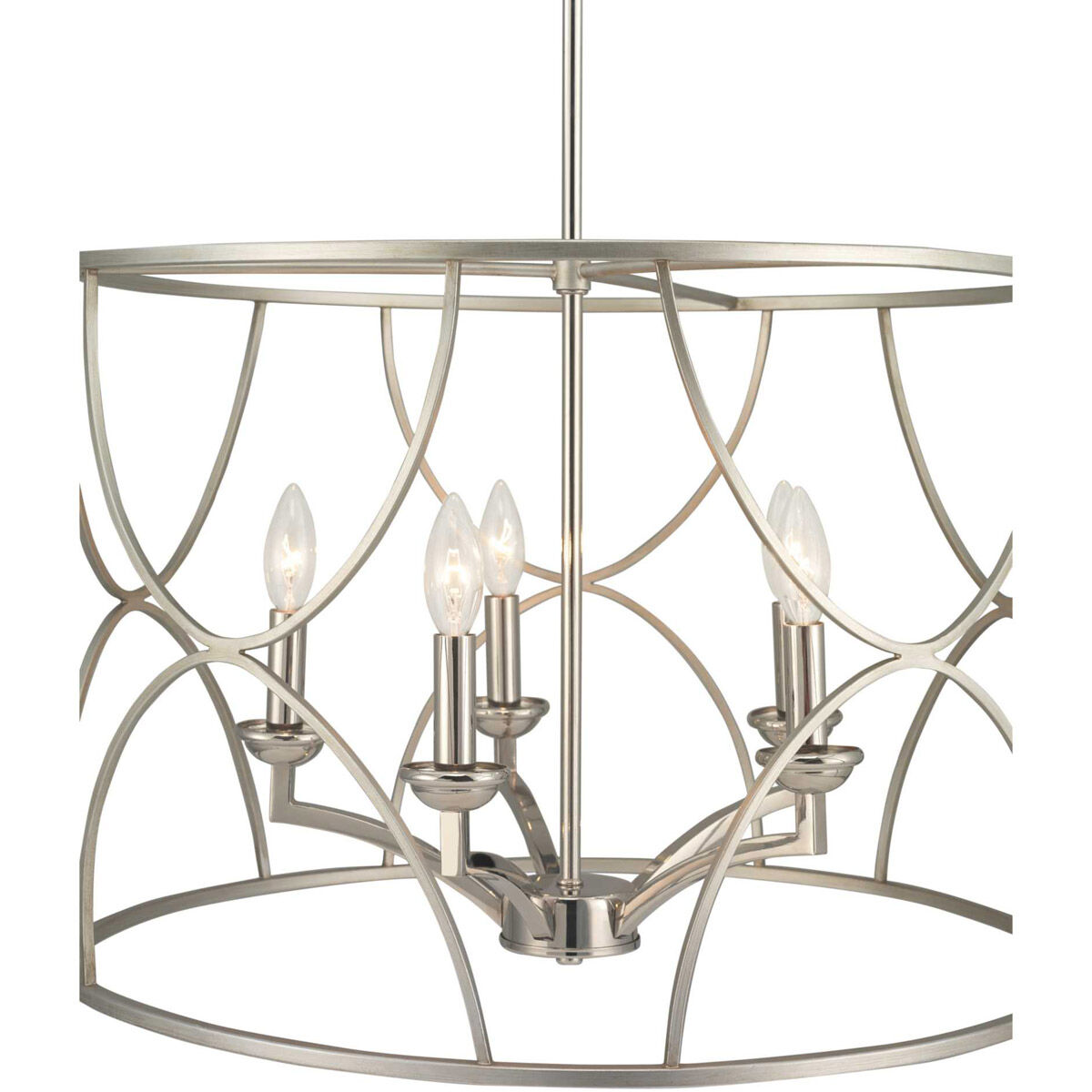 Landree 5 Light 23 inch Silver Ridge Chandelier Ceiling Light