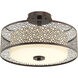 Mingle 2 Light 16 inch Antique Bronze Semi-Flush Ceiling Light