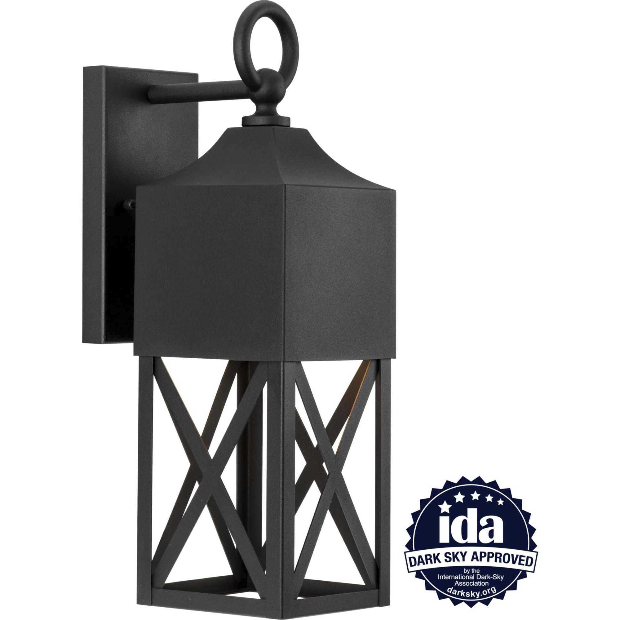 Birkdale 1 Light 18 inch Textured Black Outdoor Wall Lantern