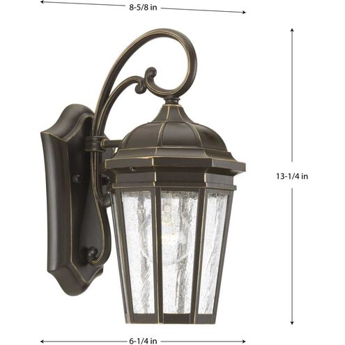 Verdae 1 Light 13 inch Antique Bronze Outdoor Wall Lantern, Small, Design Series