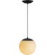 Atwell 1 Light 8 inch Matte Black Pendant Ceiling Light, Small