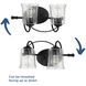 Bowman 2 Light 16 inch Matte Black Bath Vanity Wall Light