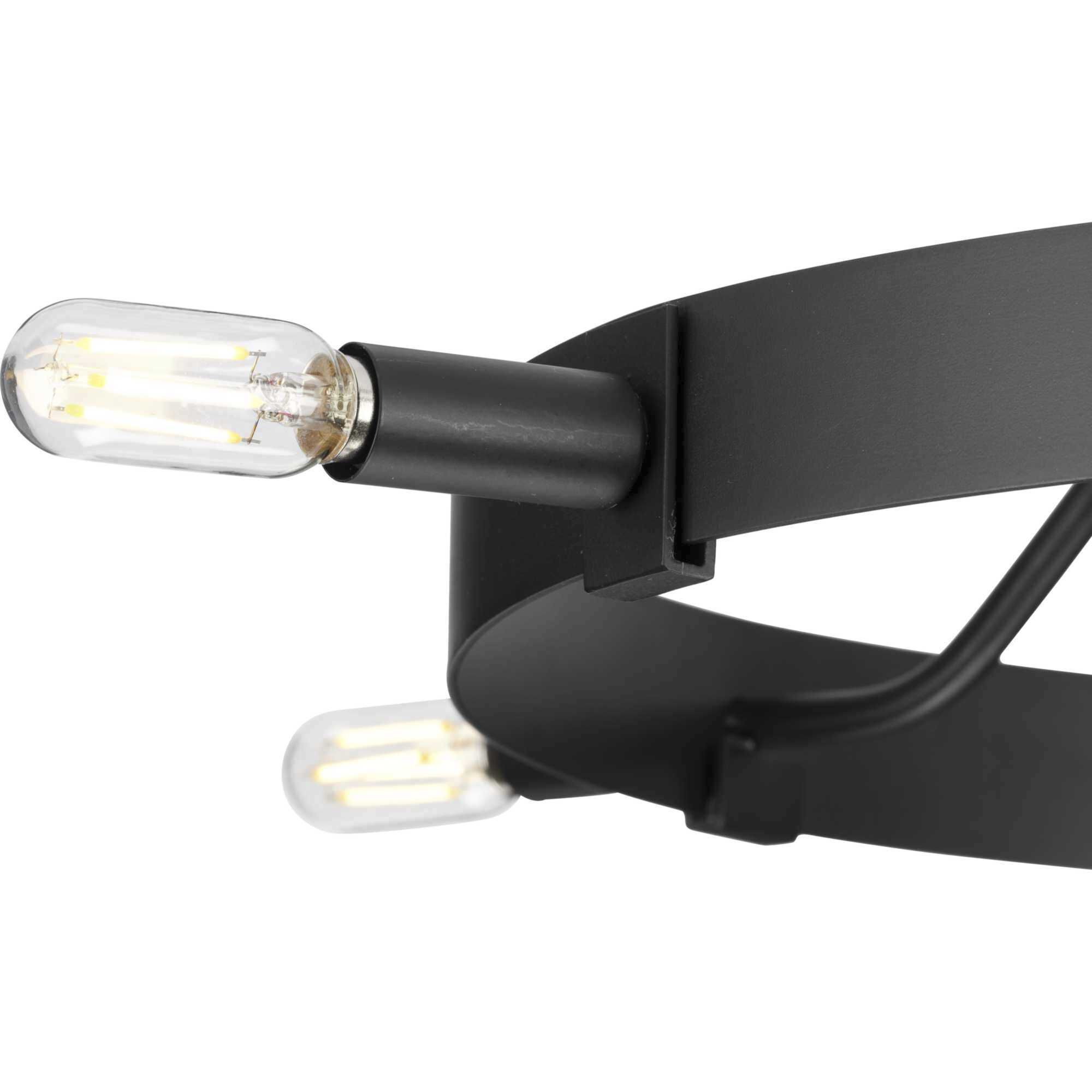 Breckenridge 5 Light 22.5 inch Matte Black Semi-Flush Mount Ceiling Light, Design Series