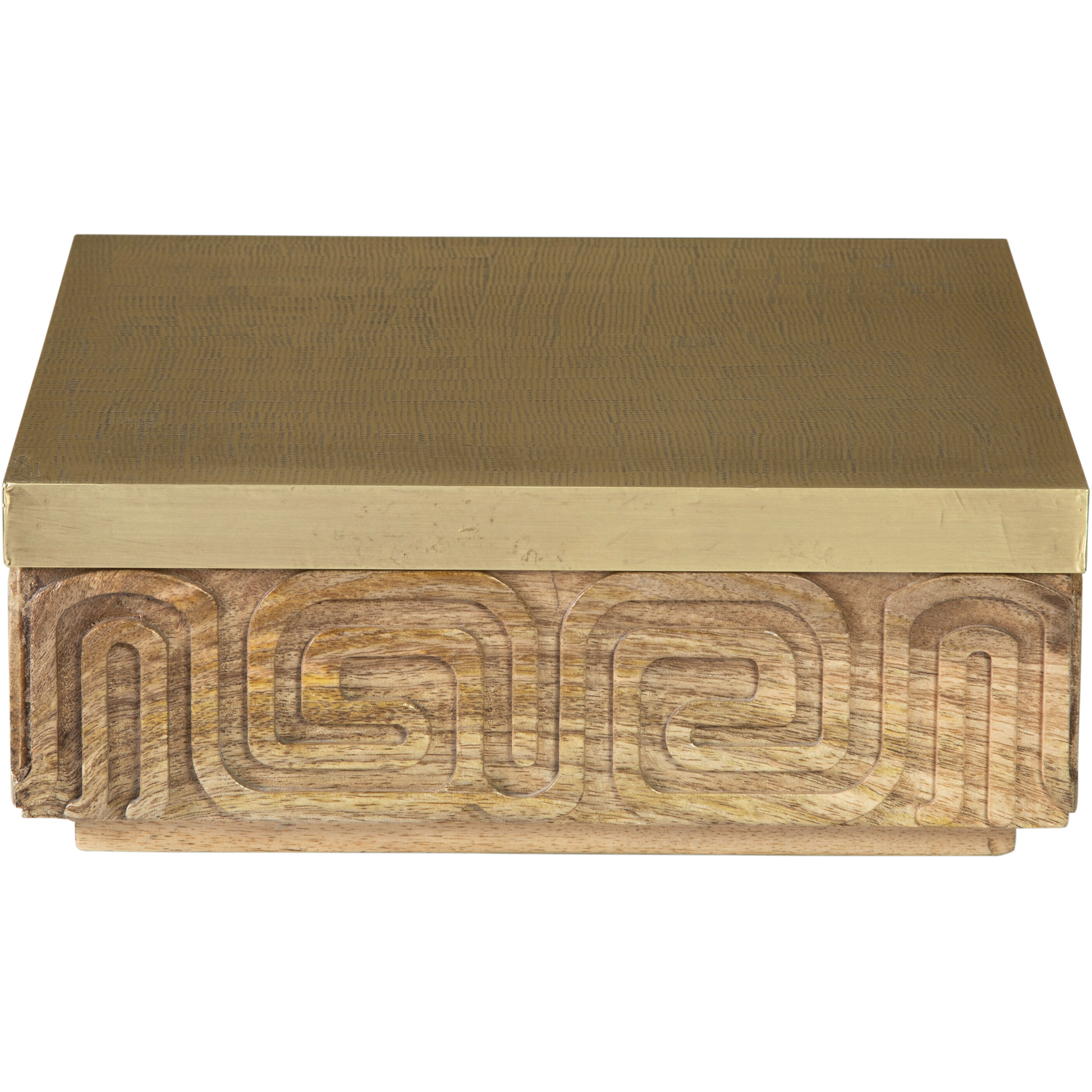 Maze 12 X 12 inch Natural with Aged Brass Box