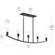 Jheni 5 Light 46 inch Matte Black Linear Chandelier Ceiling Light