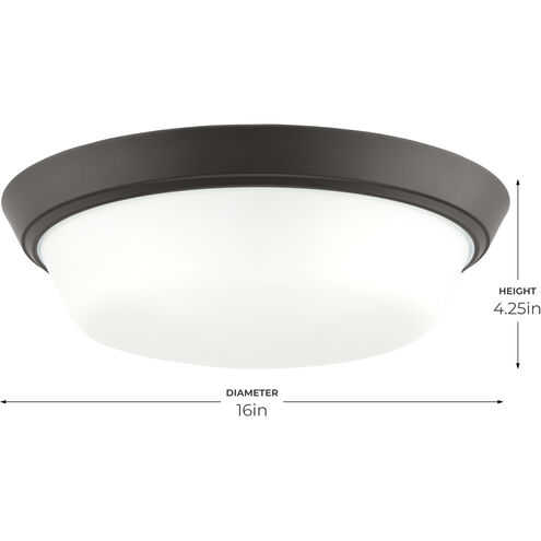 Edessa 3 Light 16 inch Antique Bronze Flush Mount Ceiling Light