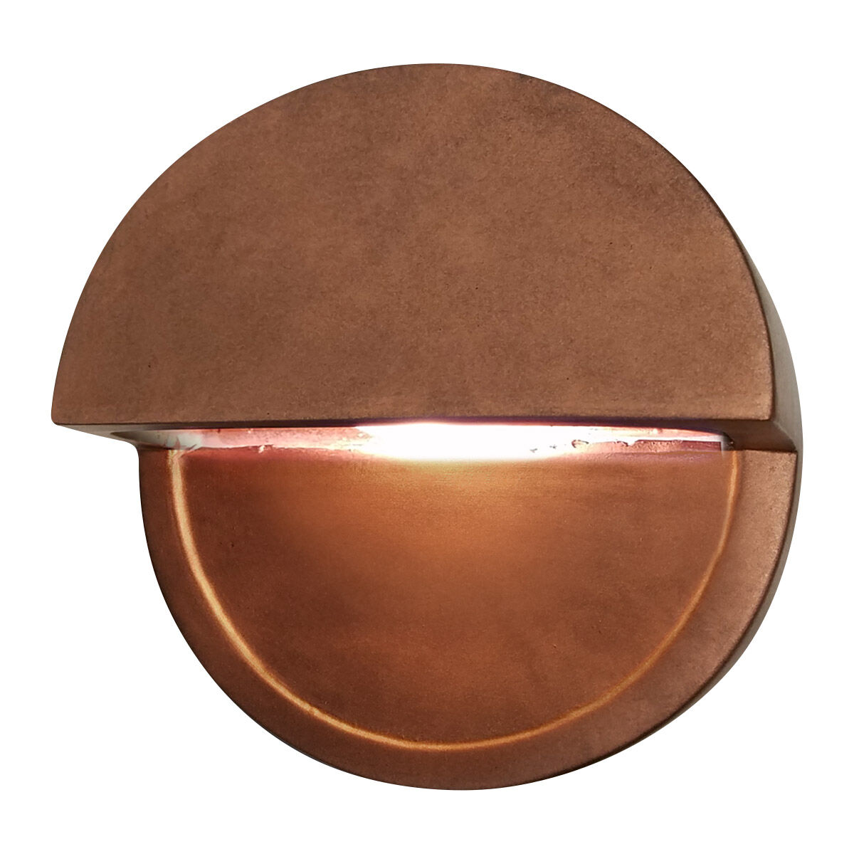 Ambiance LED 8 inch Hammered Copper ADA Wall Sconce Wall Light, Closed Top Fixture, Dome
