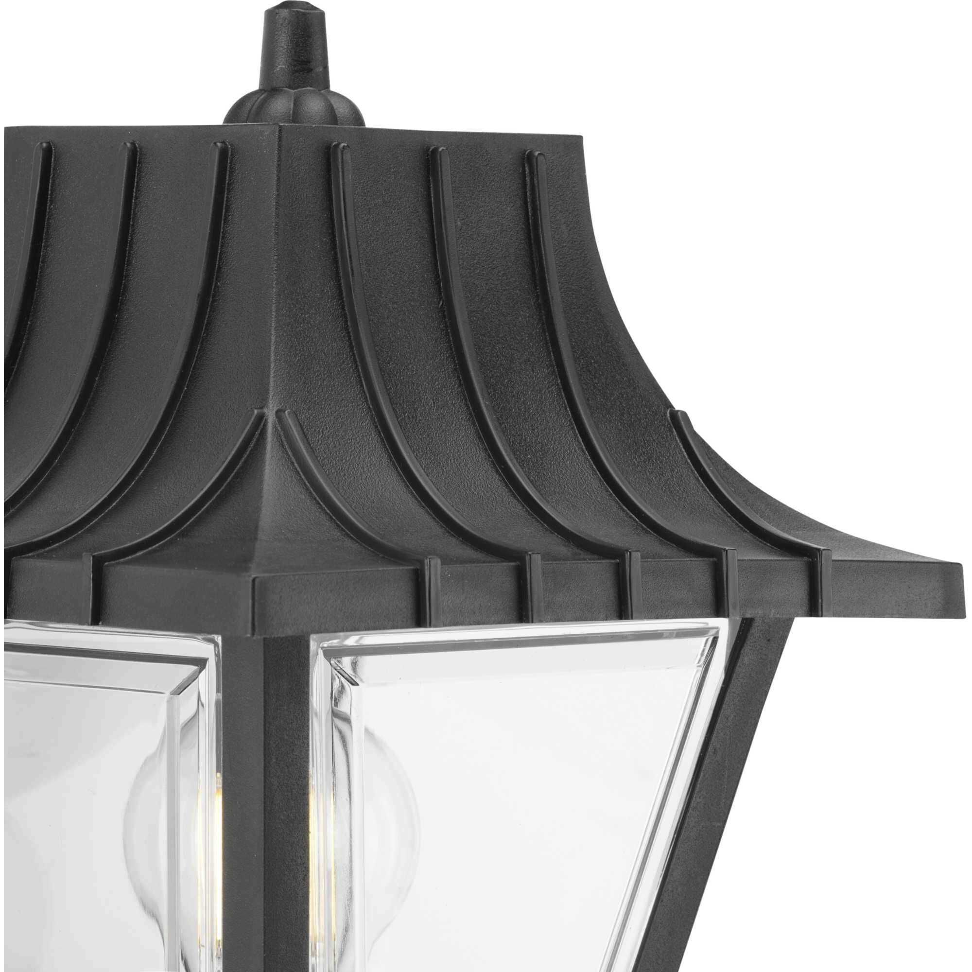 Mansard 1 Light 17 inch Textured Black Outdoor Wall Lantern