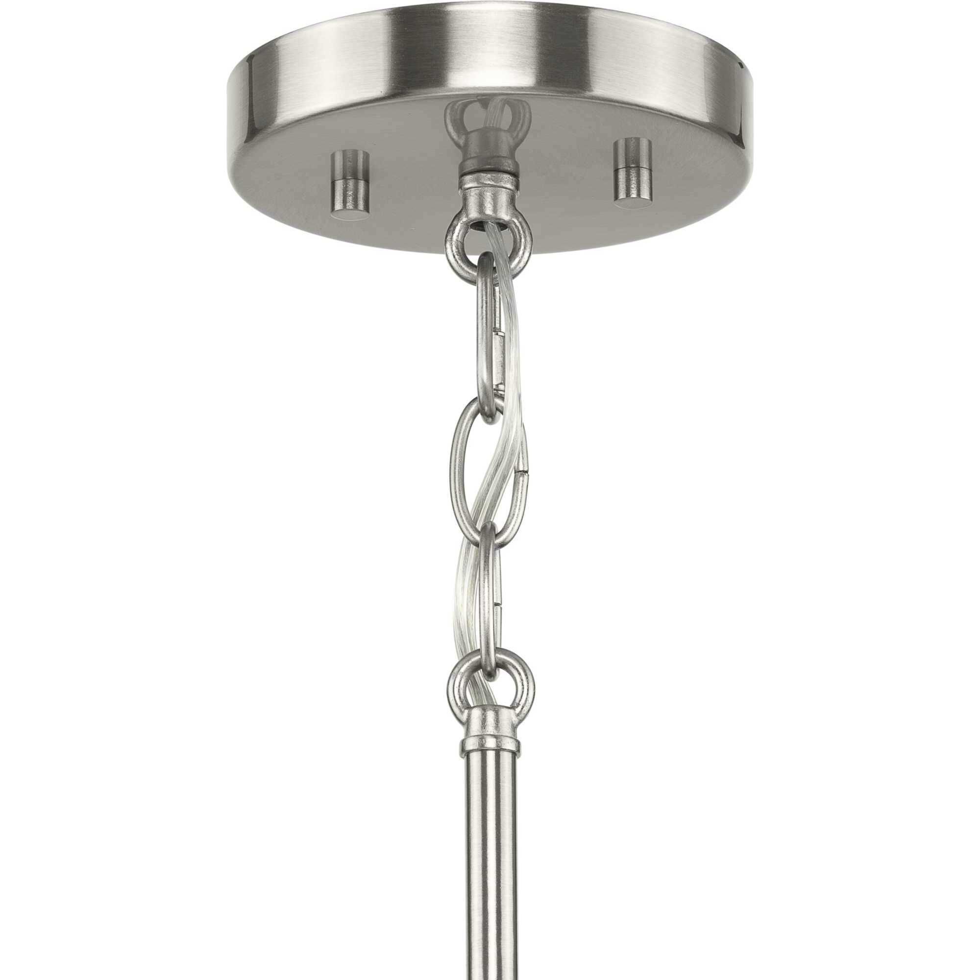 Silva 1 Light 9.5 inch Brushed Nickel Pendant Ceiling Light, Design Series
