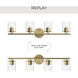 Replay 4 Light 30.75 inch Brushed Gold Bath & Vanity Light Wall Light