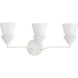 Pinellas 3 Light 24 inch White Plaster Vanity Light Wall Light, Design Series
