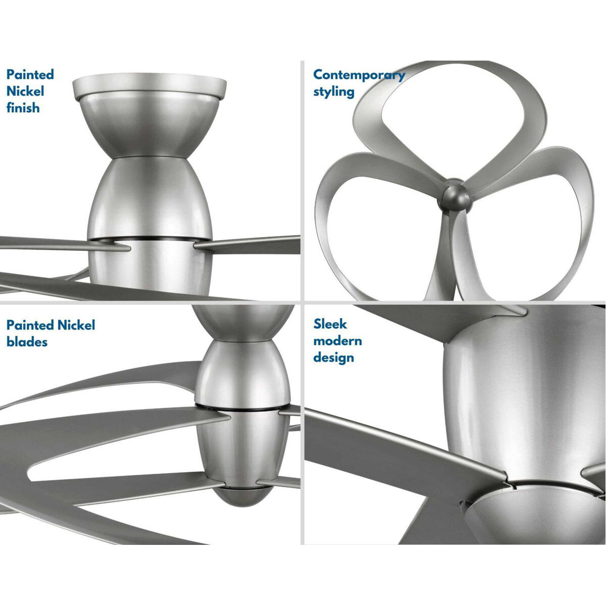 Willacy 48 inch Painted Nickel Ceiling Fan