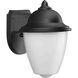 Polycarbonate Outdoor 1 Light 9 inch Textured Black Outdoor Wall Lantern