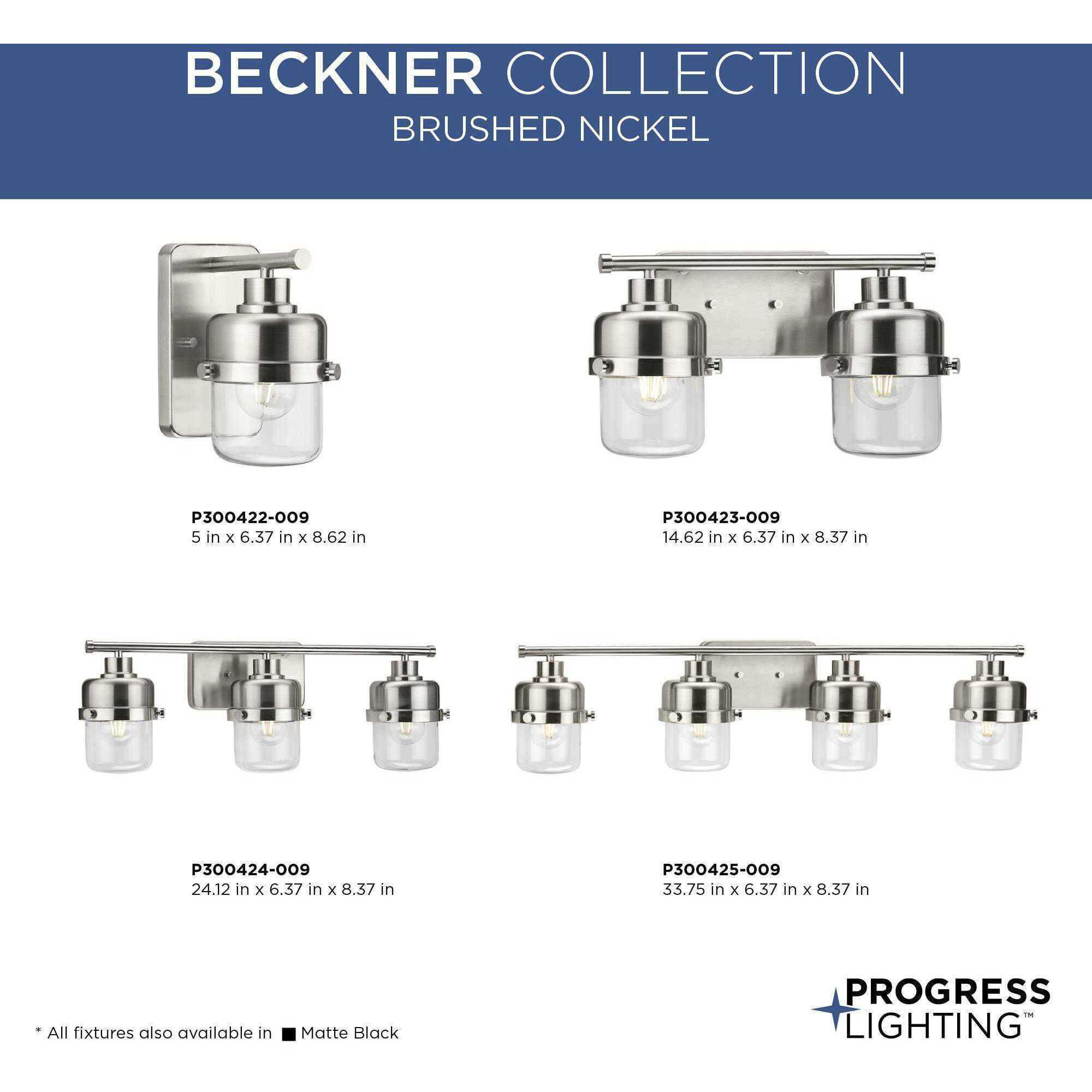 Beckner 2 Light 14.62 inch Brushed Nickel Bath Light Wall Light