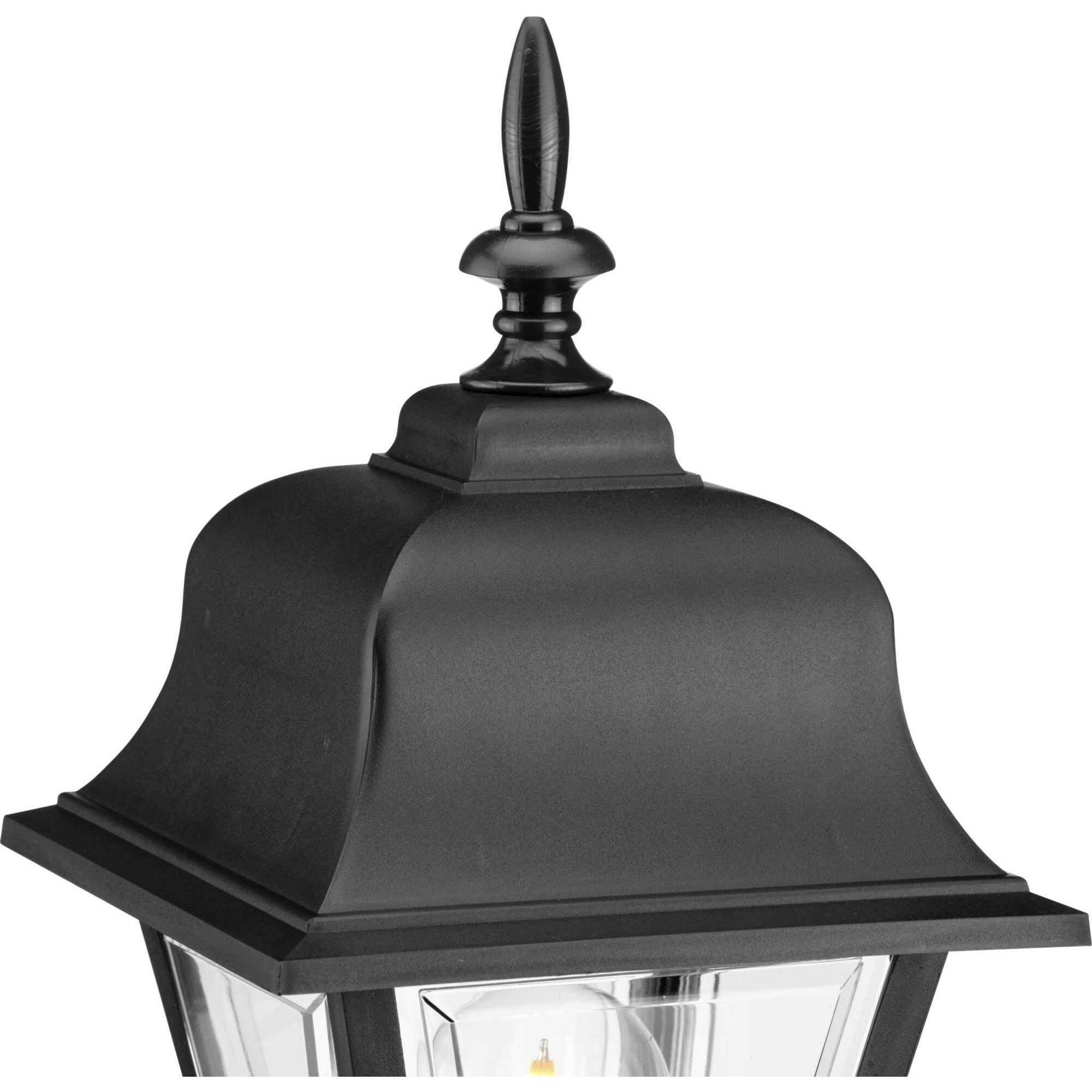 Non-Metallic 1 Light 17.63 inch Textured Black Outdoor Post Lantern