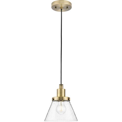 Hinton 1 Light 8 inch Vintage Brass Mini-Pendant Ceiling Light