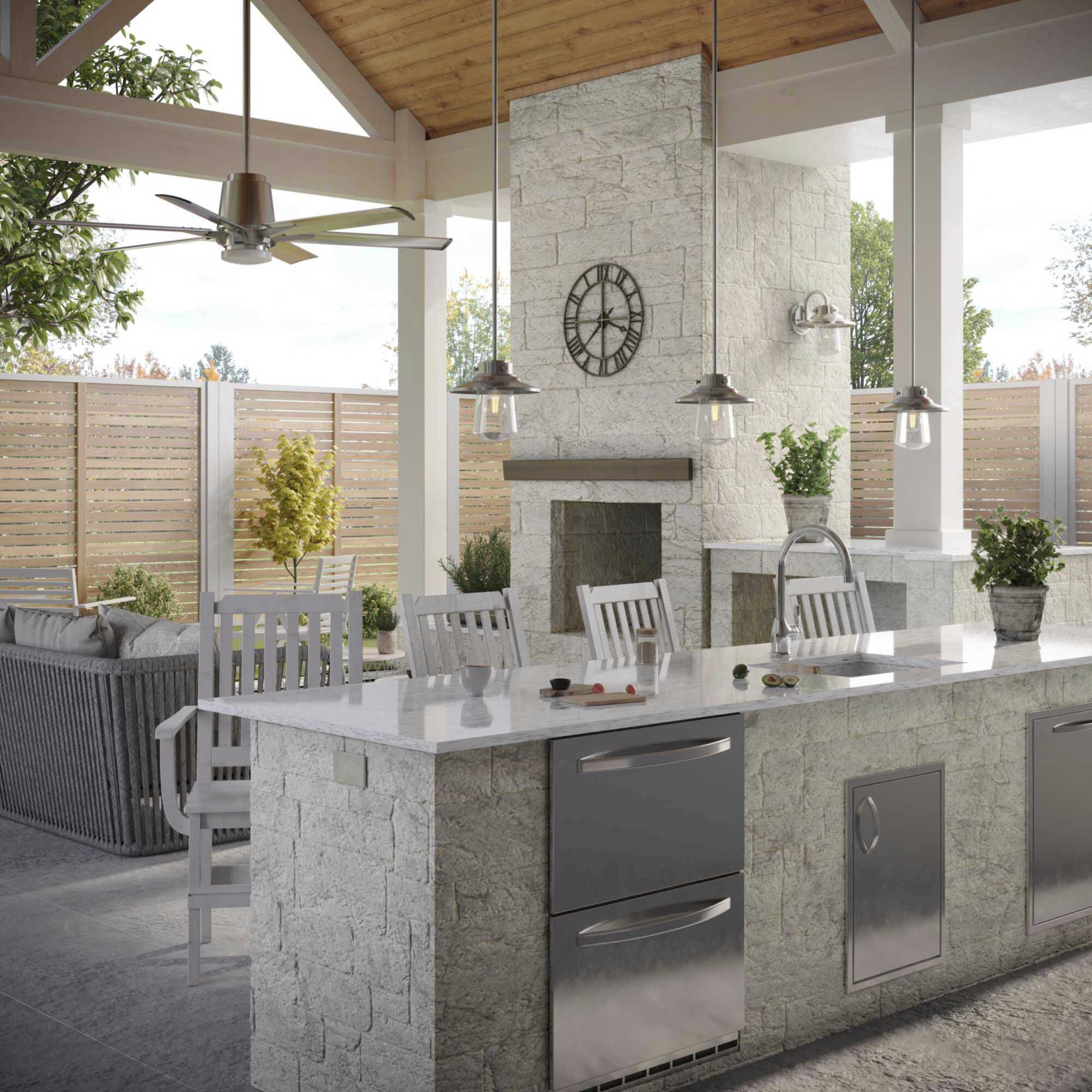 Tremont 1 Light 9 inch Stainless Steel Outdoor Mini Pendant