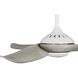 Conte 52 inch Satin White with Washed Oak Blades Outdoor Ceiling Fan