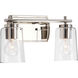 Adley 2 Light 14 inch Polished Nickel Bath Vanity Wall Light