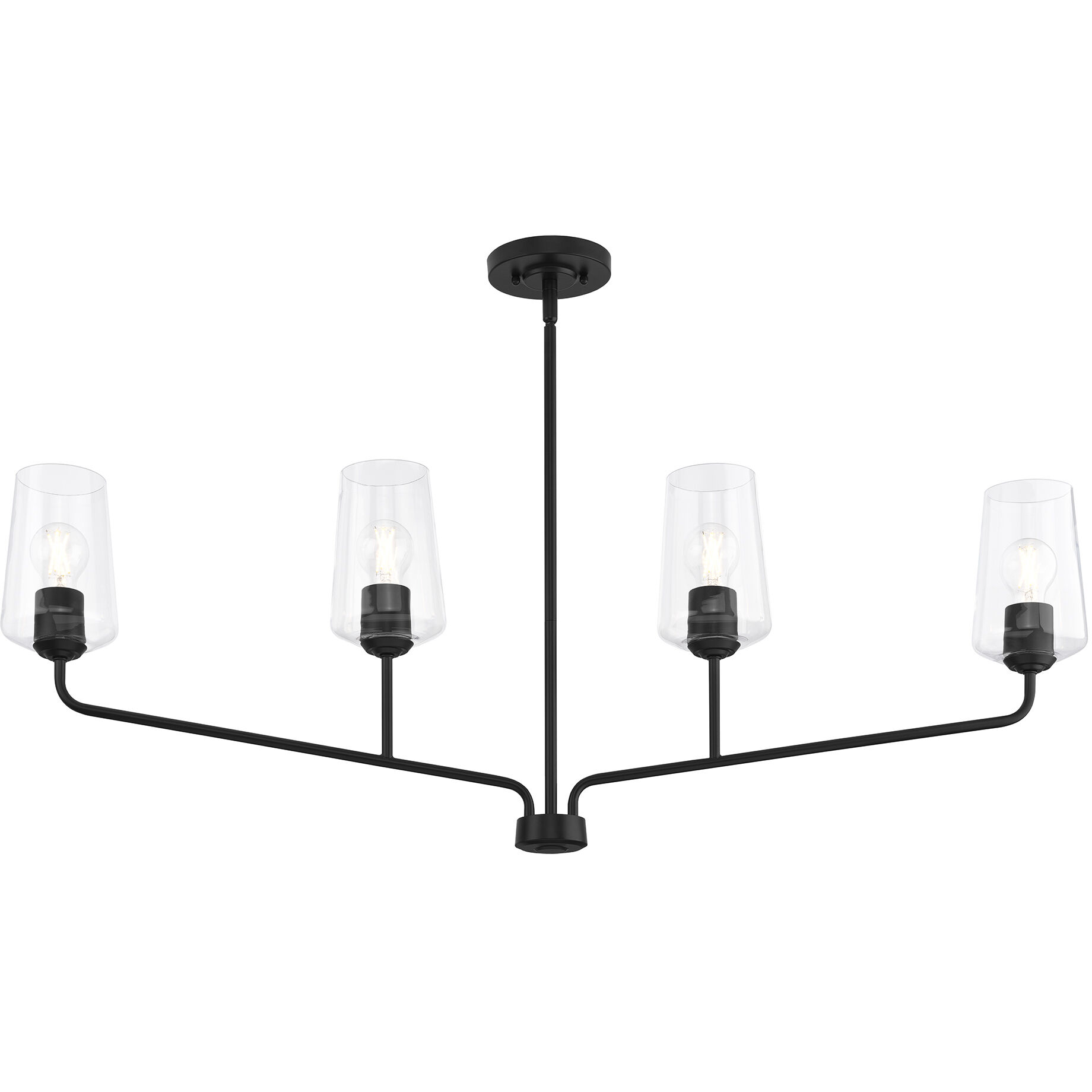 Celino Linear Chandelier Ceiling Light in Black