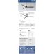 Gaze 60 inch Polished Chrome with Whitewashed Grey/Cherry Blades Ceiling Fan, Progress LED