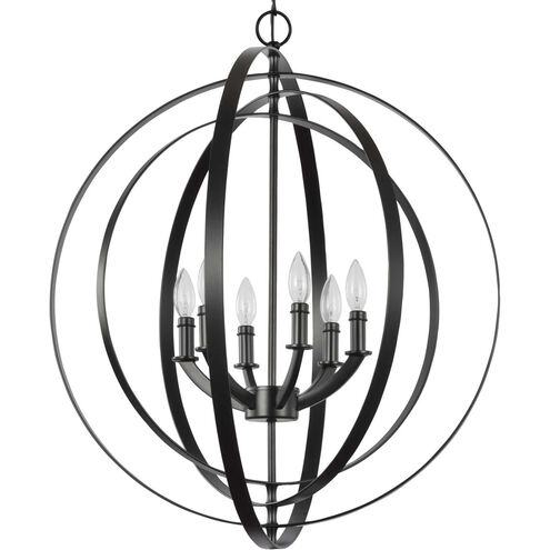 Equinox 6 Light Matte Black Pendant Ceiling Light
