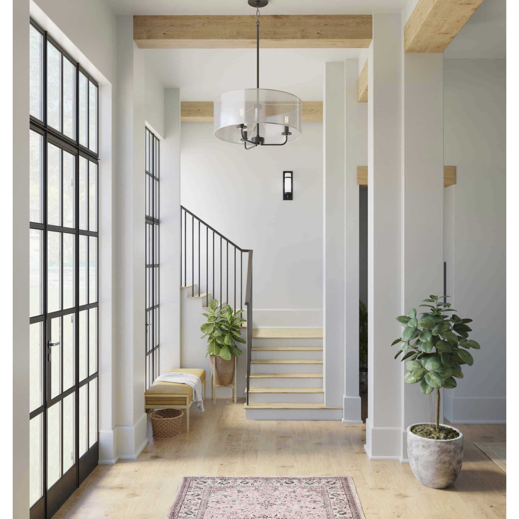 Riley 3 Light Matte Black Pendant Ceiling Light