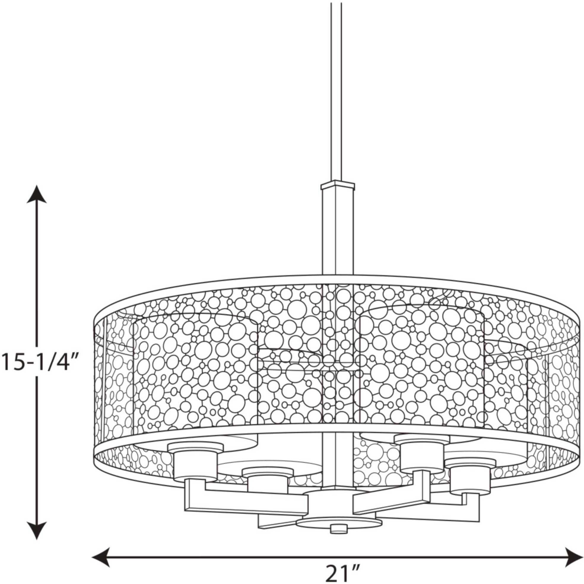Mingle 4 Light Brushed Nickel Pendant Ceiling Light in Etched Spotted White Glass
