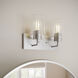 Merry 2 Light 12 inch Brushed Nickel Bath Vanity Wall Light