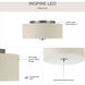 Inspire LED LED 13 inch Brushed Nickel Flush Mount Ceiling Light, Progress LED