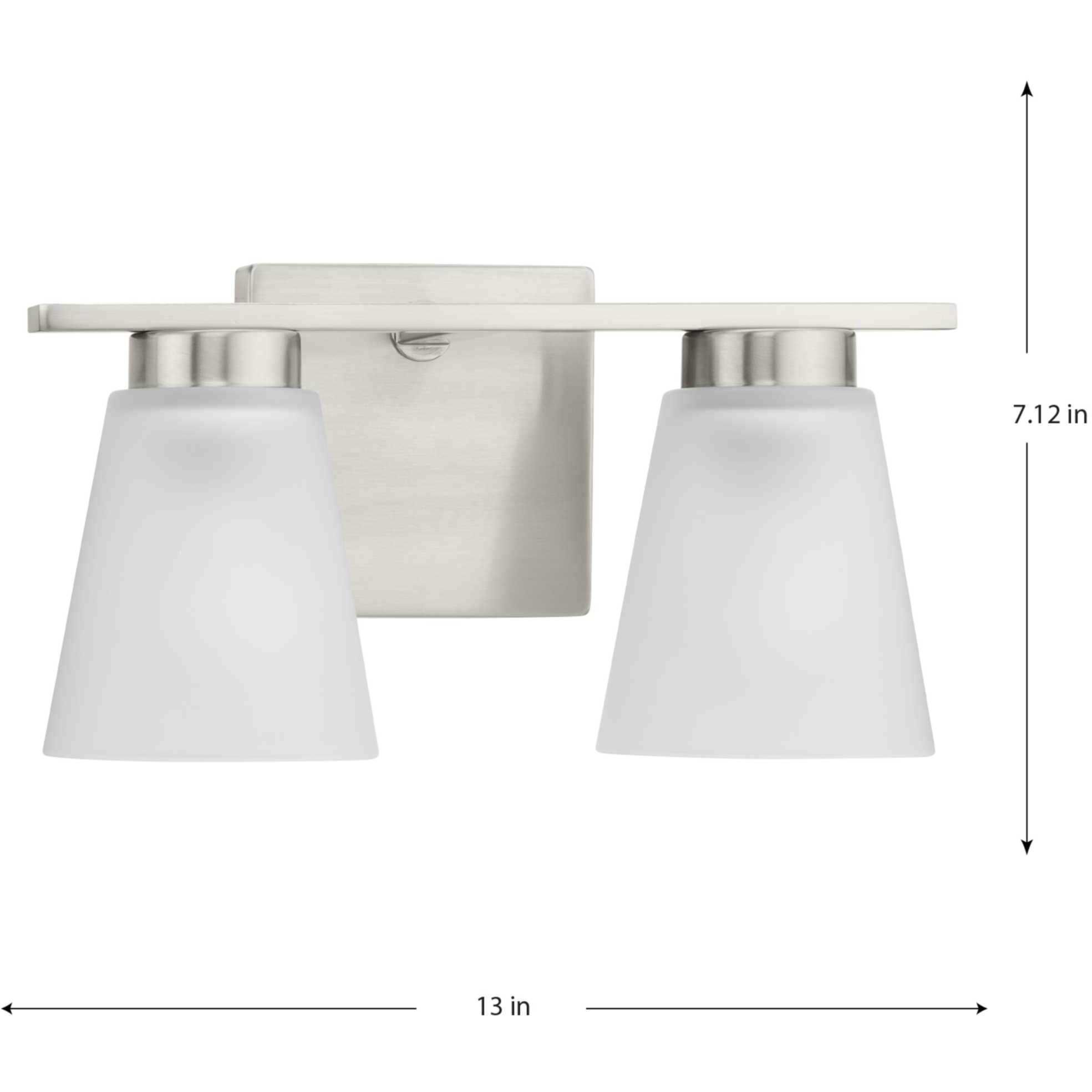 Tanner 2 Light 13 inch Brushed Nickel Vanity Light Wall Light