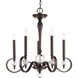 Esteem 5 Light 27 inch Antique Bronze Chandelier Ceiling Light