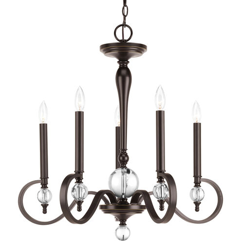 Esteem 5 Light 27 inch Antique Bronze Chandelier Ceiling Light