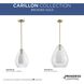 Carillon 1 Light 9.87 inch Brushed Gold Pendant Ceiling Light