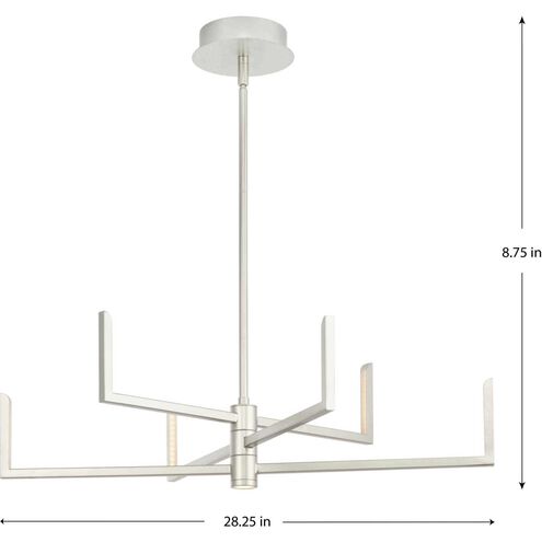 Pivot LED LED 28 inch Burnished Nickel Chandelier Ceiling Light, Progress LED