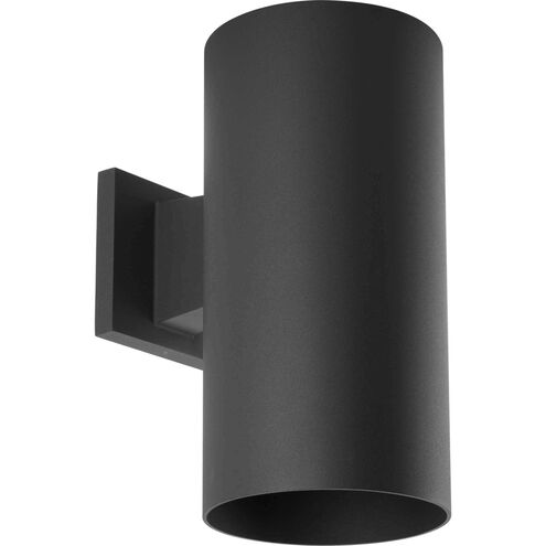 Cylinder Outdoor Wall Cylinder in Black, LED Lamping, Progress LED