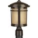 Wish 1 Light 15 inch Antique Bronze Outdoor Post Lantern in Standard