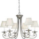 Bradford 6 Light 27 inch Antique Nickel Chandelier Ceiling Light