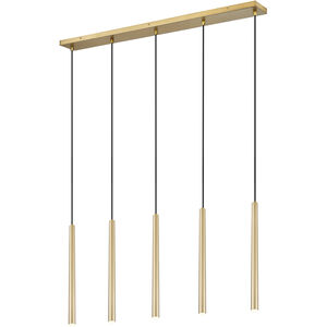 Forest Linear Chandelier Ceiling Light in Modern Gold