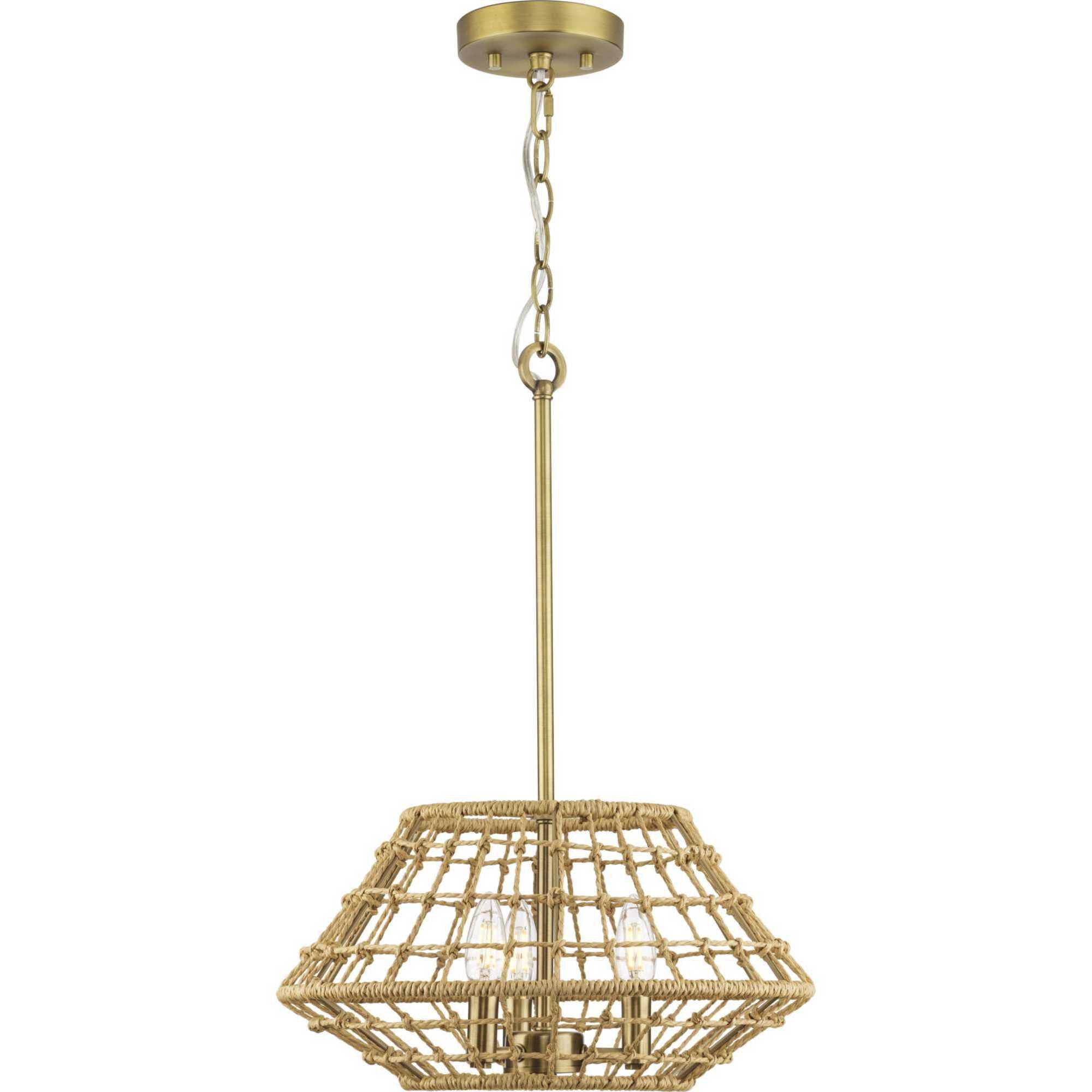 Progress P350246-163 Laila 3 Light 16 inch Vintage Brass