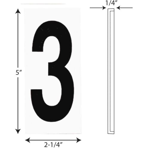 Address Light White Address Light Tile in 3 Text