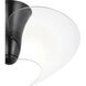 Beal 36 inch Matte Black with Clear/White Metal Flake Blades Ceiling Fan
