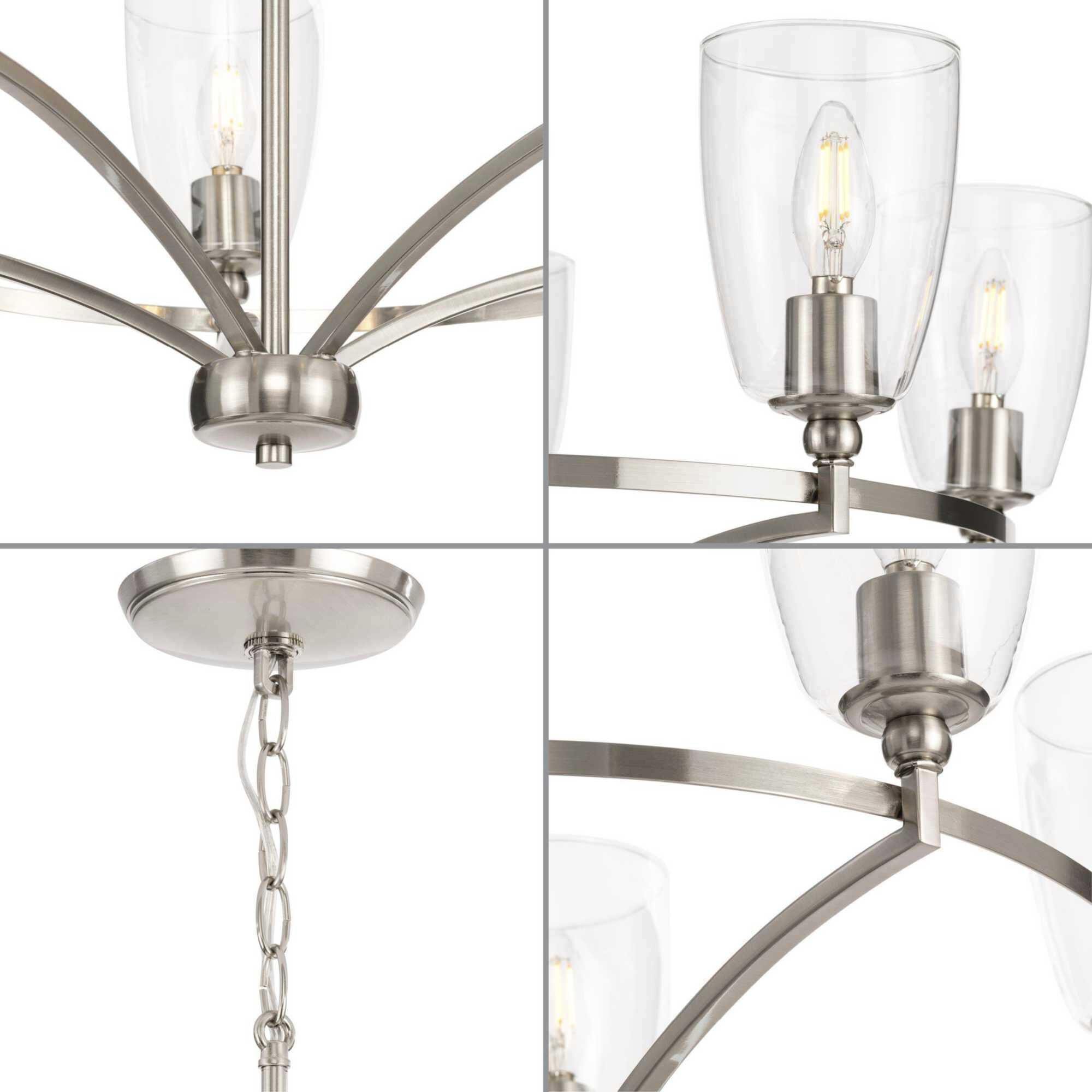 Parkhurst 5 Light 25 inch Brushed Nickel Chandelier Ceiling Light