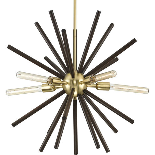 Thorpe 5 Light 28 inch Satin Brass Chandelier Ceiling Light