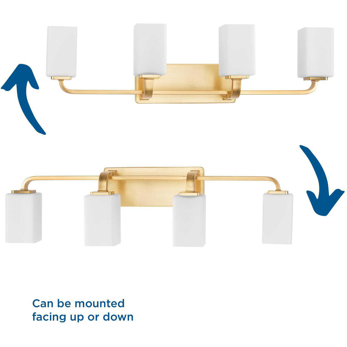 Cowan 4 Light 34 inch Satin Brass Bath Vanity Wall Light