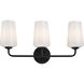Celino 3 Light 23.25 inch Black Vanity Light Wall Light