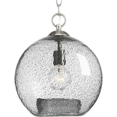 Malbec 1 Light Brushed Nickel Pendant Ceiling Light, Design Series