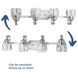 Anjoux 4 Light 32 inch Silver Ridge Bath Vanity Wall Light