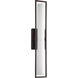 Frame LED 24 inch Architectural Bronze Bath Vanity Wall Light, Etched Opal Glass