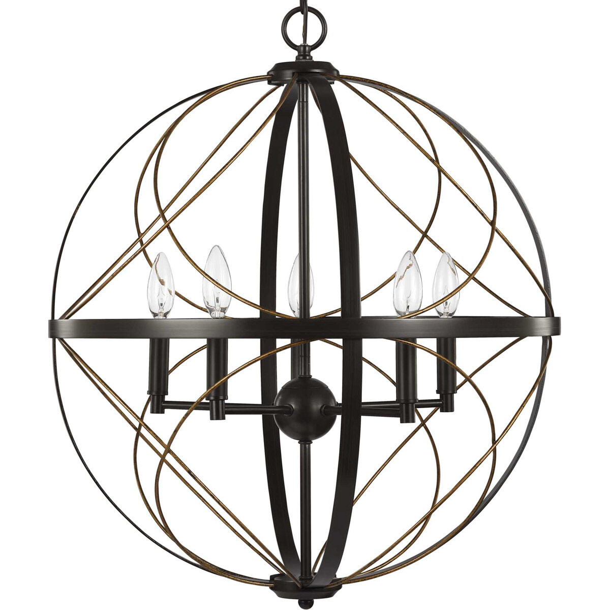 Brandywine 5 Light 22 inch Antique Bronze Pendant Ceiling Light